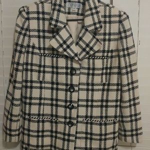 Cream and black blazer